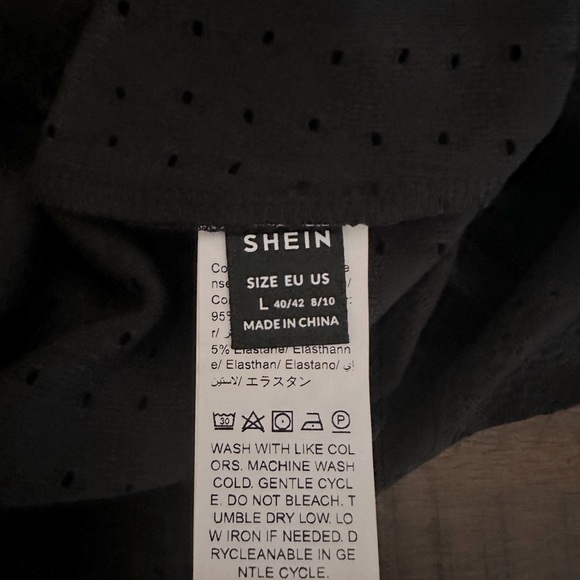 SHEIN BLACK LONG SLEEVE TOP. Size large. - Picture 6 of 6